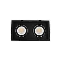 Spot de Embutir Recuado Nordecor Flea Duo para 2 Lâmpadas PAR20 E27 Bivolt PRETO 6334