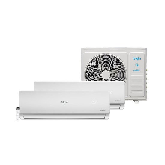 Ar Condicionado Bi Split Hi Wall Inverter Elgin Plus 2x9000 BTU/h Quente e Frio 45MTQE18C2CB - 220 Volts