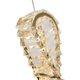 Lustre Pendente Nordecor Lezie In 2740 Ouro Brilho Led Bivolt OURO BRILHO 2740