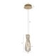 Lustre Pendente Nordecor Lezie In 2740 Ouro Brilho Led Bivolt OURO BRILHO 2740
