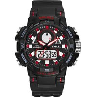 Relógio Masculino Smael AnaDigi 1557B - Preto e Vermelho