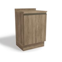 Balcão de Cozinha Bruges com Tampo 1 PT Nogal 60 cm