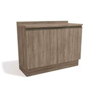 Balcão de Cozinha Bruges com Tampo 2 PT Nogal 120 cm