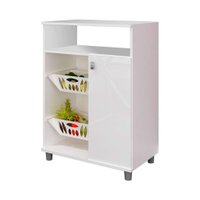 Armário Para Micro-ondas Com Fruteira Gran 1 PT Branco Gelo
