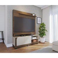 Estante P/ TV Até 65 Polegadas Jurerê 2 Portas Colibri Amendoa/Off White Matte