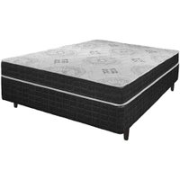 Cama Box Viúva Preto Mais Colchão San Francisco Ortopédico Espuma D33 128x188x54cm Preto