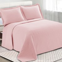 Colcha Cobre Leito King kit Com 3 peças Dupla Face Microfibra Soft Ultrassônico