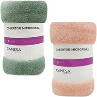 Kit 2 Manta Cobertor Queen Microfibra Soft Macia 220x240cm PISCINA - ROSE