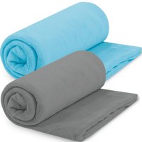 Kit 2 Manta Cobertor Casal Microfibra Soft Macia 180x220cm Camesa 	CINZA - AZUL
