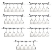 Kit 8 Suportes Organizador De Armário Porta Taças Cromado 35cm