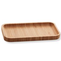 Kit 20 Bandejas de Bambu Retangular p/ Cozinha 20x10cm Petisqueiras Multiuso Hire Lyor