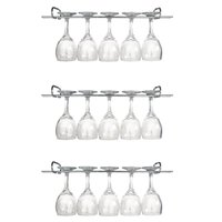 Kit 10 Suportes Taças Cromado Decoração Adega Bar Vinho 25cm