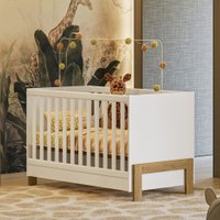 Berço Branco Acetinado Qmovi Mini Cama 2 Em 1 Quarto Infantil Bebê Fantasia