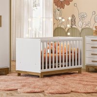 Berço Qmovi Mini Cama Encanto Slim Branco Acetinado