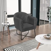 Poltrona Cinza/Escuro Base X Omodei Geane