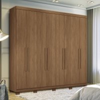 Guarda Roupa Casal 238cm 8 Portas 4 Gavetas com Pés Master New Santos Andirá Jatobá