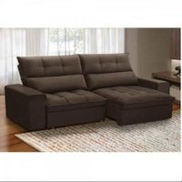 Sofa C/ 3 Lugares Retratil E Reclinavel Ferguile Lotus Marrom