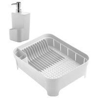 Escorredor Louça Pratos Talheres Dispenser Detergente 650ml Branco