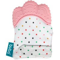 Luva Rosa Mordedor Buba Luvinha com Silicone Macia Alivia Coceira da Gengiva