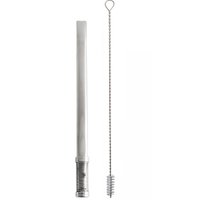 Bomba P/ Tereré Chimarrão Lisa Aço Inox 19cm Bojo Mola C/ Rosca