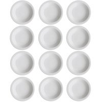 Kit 12 Pratos Fundos de Porcelana 21,5cm Classe Única Iguaçu Germer Branco