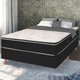 Kit de 8 Pés de Cama Box Casal com 5 Pés Palitos Fixos e 3 Rodízios Madeira e Polipropileno Mel