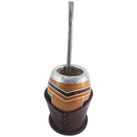 Kit P/ Chimarrão Mate Tererê Tripé Couro Tradicional