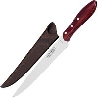 Faca Tramontina P/ Carne 8" em Aço Inox e Cabo Maderia Polywood Vermelho