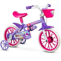 Bicicleta Infantil com Rodinha aro 12 Menina Violet Nathor