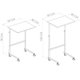 Mesa De Apoio Lateral Sofa Ajustável Preto e Noce Oro Industrial Mesinha Auxiliar Placa e Ponto