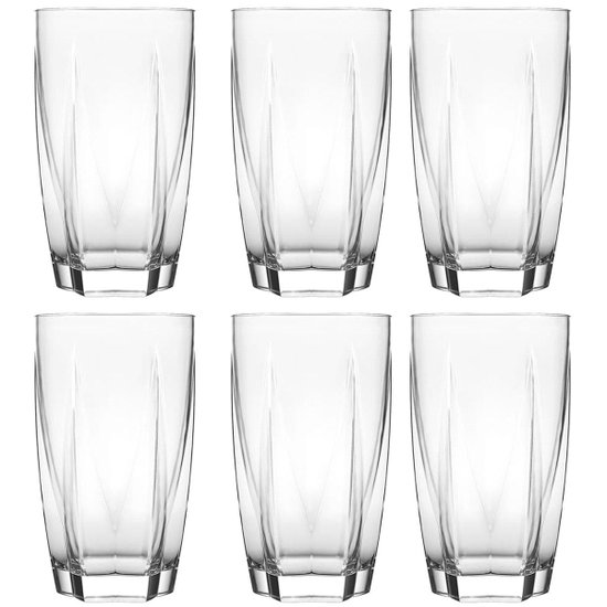 Jogo de Copos Material Vidro 410ml C/ 6 Peças Capri Long Drink Nadir Figueiredo Transparente