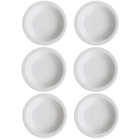 Jogo Com 6 Pratos Fundos Porcelana 21,5cm Classe Única Iguaçu Germer Branco