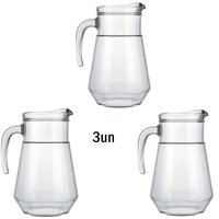 Jogo Com 3 Jarras Bar Sempre Sucos ou Drinks 1,5l Nadir Figueiredo Vidro Transparentes