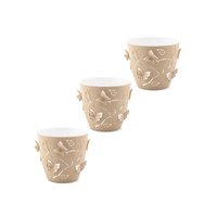 Kit Com 3 Vasos de Flores Plantas Cachepot 3D Floreira de Mesa Decor 700ml Plasvale Pequeno Borboletas