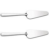 Kit Com 2 Espátulas para Cortar Bolo Pá Cortador de Fatia Pizza Inox Taumer