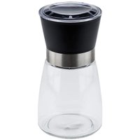 Moedor de Sal e Pimenta 170ml Lyor Material Vidro Moinho de Cerâmica e Tampa Plástica Preta