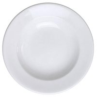 Prato Branca Fundo Redondo 23,5cm Bar Hotel Germer em Porcelana