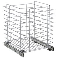 Tulha Aramada Deslizante 45cm x 37,5cm Cesto Roupa Suja C/ Corrediça P/ Banheiro Cromado