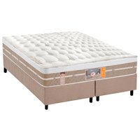 Conjunto Box Queen: Colchão Molas Castor Pocket Silver Star Air + Base CRC Suede Clean(158x198)