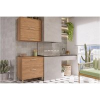 Cozinha Completa Bella 2 Peças (1 Armário + 1 Balcão) 80cm Freijo - MGM