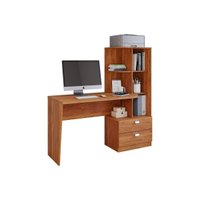 Mesa Computador Elisa c/ 2 Gavetas e 6 Nichos Cinamomo - Permóbili
