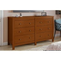 Cômoda Casal Horizontal Maggiore c/ 6 Gavetas Frassino - Lopas