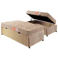 Conjunto Box Baú Solteiro: Colchão Espuma Paropas D33 Pasquale + Base CRC Suede Clean(88x188)