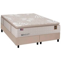 Conjunto Box Queen: Colchão Molas Sealy LFK Royal Comfort + Base CRC Courano Clean(158x198)