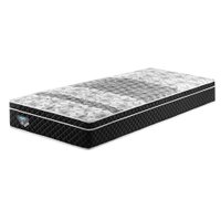 Colchão Solteiro King Gran Sleep Mola Verticoil (24x96x203) Branco e Preto