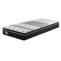 Colchão Solteiro Gran Sleep Mola Verticoil (24x88x188) Branco e Preto
