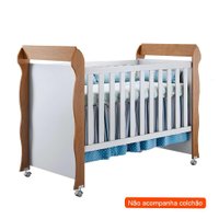 Berço Minicama Mirelle Branco e Marrom