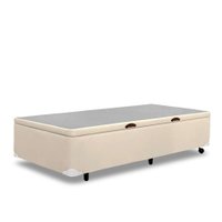 Base para Cama Box Solteiro Cora com Baú (34x88x188) Areia