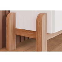 Quarto Infantil Completo Ternura 2 Peças (1 Guarda Roupa + 1 Berço) QI91 Branco/Jequitiba - Henn