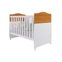 Berço Infantil Conforto 2 em 1 Nature/Branco - Permóbili Baby